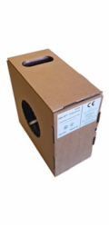 FTP kabel LEXI-Net Cat5E, drát, dvojitý venkovní PE+PVC, černý, 100m, box