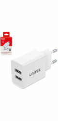 UNTIEK CHARGER 2X USB-A 12W WHITE P1113A-EU