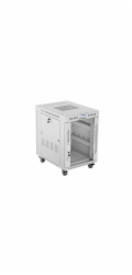 Lanberg Standing Rack instalační skříňka 19 15U 600x800 šedé skleněné dveře Lanberg LCD (ploché balení)