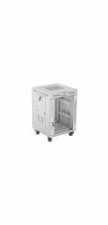 Lanberg Standing Rack instalační skříňka 19 15U 600x600 šedé skleněné dveře Lanberg LCD (ploché balení)
