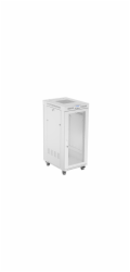 Lanberg 19palcová 27U 600x800 stojanová racková skříň s perforovanými dveřmi, LCD, šedá (ploché balení)