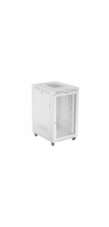 Lanberg 19palcová 27U 800x1000 stojací racková skříň perforované dveře LCD šedá (ploché balení)