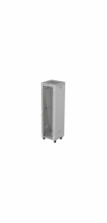 Lanberg 19" 42U 600x600 šedá stojící racková skříň se skleněnými dvířky, LCD (ploché balení)