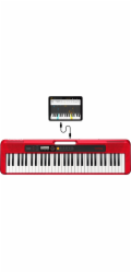 Casio CT-S200 MIDI klávesový nástroj 61 klíče/klíčů USB Červená, Bílá
