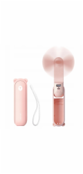 Jisulife Mini ventilátor Jisulife Ruční ventilátor Life8 Plus Přenosný USB ventilátor s funkcí powerbanky 4500mAh a baterkou - růžový