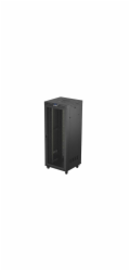 19" VOLNĚ STOJÍCÍ RACKOVÁ SKŘÍŇ 42U 800X800 ČERNÁ LCD PERFOROVANÁ DVÍŘKA LANBERG (PLOCHÉ BALENÍ)