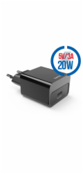 HAMA Rýchla nabíjačka, USB-C, PD, 20W, čierna