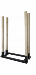 Big Velký kovový dřevěný stojan 80 cm. Dřevěné sloupky.
