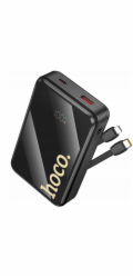 Hoco Powerbank 20000 mAh QC PD 22,5W s vestavěným USB-C a Lightning kabelem Q37A černá (HOCOACC273)