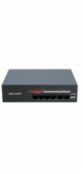 Hikvision DS-XS06-P Přepínač PoE 4x PoE, 2x UPLINK, nespravovaný 35W