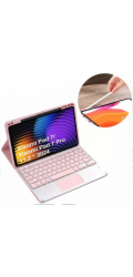 4kom.pl Pouzdro a touchpad s klávesnicí pro Xiaomi Pad 7 / Pad 7 PRO 11.2, držák stylusu, růžové