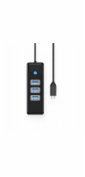 Orico PW3UR25-C3 USB HUB 4portový 3x USB-A 3.0 1x RJ45 2,5G Ethernet 0,5 m - černý (6941788856448)
