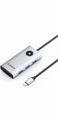 Orico PW11 6-v-1 USB-C stříbrná dokovací stanice/replikátor (ORICO-PW11-6P25R-SV-EP)
