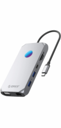 Orico XCR 12v1 RGB USB-C stanice/replikátor, šedá (ORICO-XCR-X2-GY-BP)