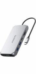 Orico XCR 12v1 USB-C stanice/replikátor, šedá (ORICO-XCR-X33-GY-BP)
