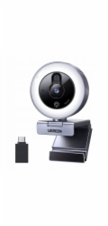 Ugreen Webová kamera CM910, webová kamera, 2K, 30FPS, USB, LED světlo, vestavěný mikrofon