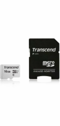 TRANSCEND MicroSDHC karta 16GB 300S, UHS-I U1 + adaptér