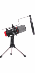 C-TECH Stolní mikrofon MIC-02, 3,5mm stereo jack, kabel 2.5m