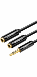 Ugreen Jack 3,5 mm – Jack 3,5 mm x 2 černý (20816)