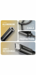 AXAGON ADA-HC, USB-C na 3.5mm jack - Hi-Res DAC audio adaptér, 384kHz/32bit, stereo