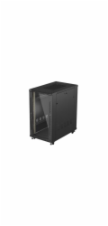19" VOLNĚ STOJÍCÍ RACKOVÁ SKŘÍŇ 22U 600X1000 ČERNÉ SKLENĚNÉ DVEŘE LANBERG (PLOCHÉ BALENÍ)