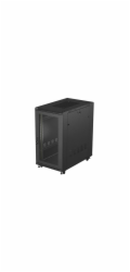 19" VOLNĚ STOJÍCÍ RACKOVÁ SKŘÍŇ 22U 600X1000 ČERNÉ PERFOROVANÉ DVEŘE LANBERG (PLOCHÉ BALENÍ)