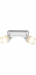 LED stropní bodové světlo Asola, 2 žárovky, matný nikl, 2 x GU10, 3,5 W, teplá bílá, 370 lm, 20 cm