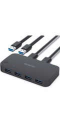 BENFEI Switch USB HUB USB 3.0 4v1 přepínač pro čtyři zařízení černý