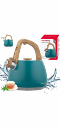 Klausberg Ocelová konvice s píšťalkou 2,5 l tyrkysová (KB-9040)