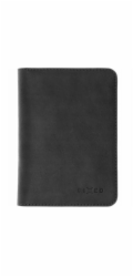 Fixed Kožená peněženka Passport, velikost pas, černá