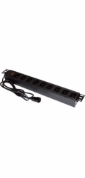 Alantec PZ010 napájecí prodlužovačka 1,8 m 9 AC zásuvky / AC zásuvek Vnitřní Černá