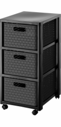 Úložný díl se zásuvkami ROTHO, šedá, 37,5×32,5×71,2 cm