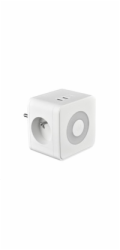 Viking síťový adaptér Y23L, 2x 230 V, 1x USB-A, 2x USB-C, dotykové světlo, bílá