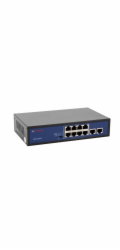 Osmiportový 10/100 Mbps PoE switch s 2x 10/100 Mbps uplinkem