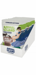 ANIMAL ISLAND Veal with rabbit Fillets in broth Box - mokré krmivo pro kočky - 12x85g
