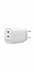 Gembird Univerzální nabíječka 2xUSB-C PD 45W bílá
