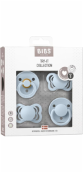 Bibs Dárková sada 4 dudlíků BIBS TRY-IT PACK BABY BLUE