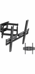 Držák / závěs na televizor Maclean, max. VESA 400×400, 32–70", do 40 kg, černý, nastavení sklonu +12° až –12° a otáčení +60° až –60°, MC-192
