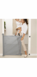 Rozšiřitelná bezpečnostní branka pro děti MOMCOZY M21SSAM08, 140 cm, šedá