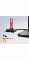 AXAGON ADSA-M2C11, USB-C 10Gbps dokovací stanice pro 1× M.2 NVMe/SATA SSD