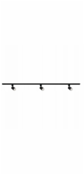 Kanlux Track Lighting 1F ALTEAR SET 1.5M3S B 1,5m kolejnice + 3 bodová světla GU10 + napájecí zdroj + koncovky + krytka černá (45924)