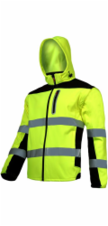 Lahti Pro Softshellová bunda Hi-Vis s odnímatelnými rukávy, žlutá, velikost L (L4091903)