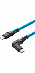 C2G USB kabel MTC-511 5m USB CC 10Gb/s 60W úhlový, arktická modrá