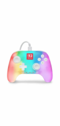 PowerA Kabelový ovladač pro Nintendo Switch 2 - svítící, bílý