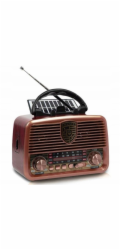 Lamex Přenosné rádio Radio RX-BT11110S se solárním panelem, FM, Bluetooth, USB, SD