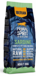 PRIMAL SPIRIT Iberian Sardine – polomokré krmivo pro psy – 12 kg