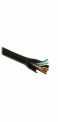 UTP kabel PlanetElite, Cat5E, drát, dvojitý venkovní PE+PE, černý, 305m, cívka