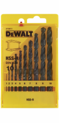 Sada vrtáků do kovu HSS-R DIN 338 DT5911, 10 dílná DEWALT