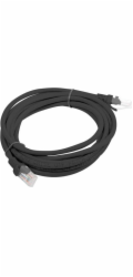 LANBERG Patch kabel CAT.5E UTP 1.5M černý Fluke Passed