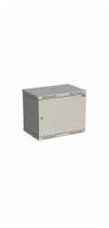 Rozvaděč nástěnný SENSA 9U 400mm, dveře plech, RAL 7035, SENSA-9U-64-21-G